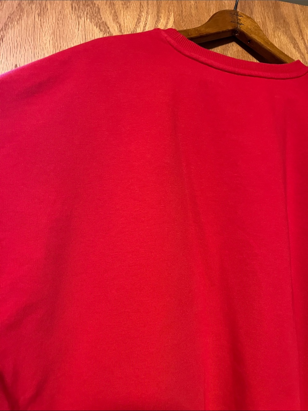 NFL Red Kansas City Chiefs Graphic Crewneck Sweatshirt with Yellow Lettering - Picture 12 of 13